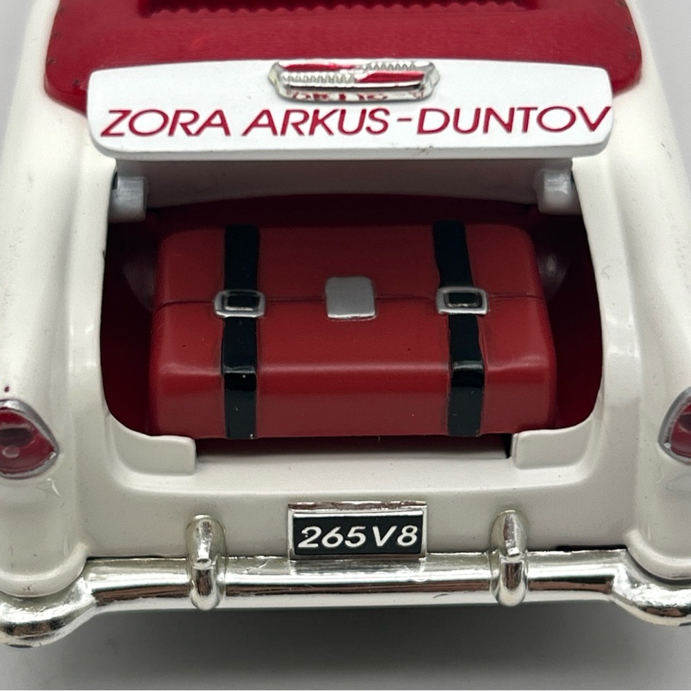Vtg Liberty Classic 1955 Chevy Convertible Zora Arkus Duntov 1/25 Car Bank Red - Picture 8 of 16